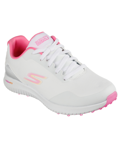 Skechers Women's Go Golf Max 2 Golf Sneakers From Finish Line In White/pink