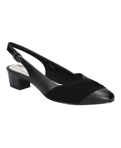 Easy Street Bates Womens Slip On Dressy Slingback Heels In Black