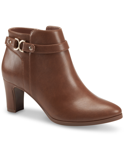 Charter Club Women's Pixxy Dress Booties, Created For Macy's In Saddle