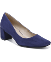 Naturalizer Karina Womens Square Toe Pumps In Haven Blue Suede