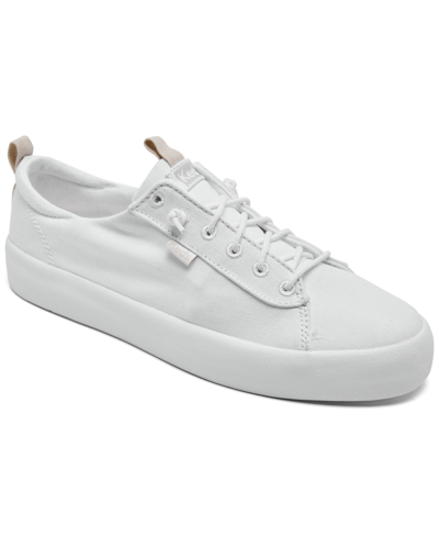 Keds Women's Kickback Canvas Casual Sneakers From Finish Line In Snow White