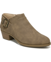 Lifestride Alexi Buckled Ankle Bootie In Mushroom Brown Microsuede