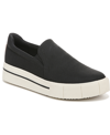 Dr. Scholl's Happiness Lo Womens Slip On Athletic And Training Shoes In Black Faux Leather