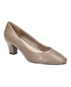 Easy Street Ballari Pumps Women'sbrown Slip On Round Toe Block Heel Gal680 In Taupe