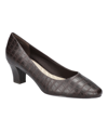 Easy Street Ballari Round Toe Pump In Brown Croco