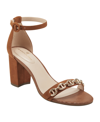 Bandolino Abilyn2 Womens Round Toe Ankle Strap Heels In Tan