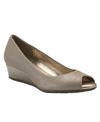 Bandolino Peep Toe Wedge Pump In Gold