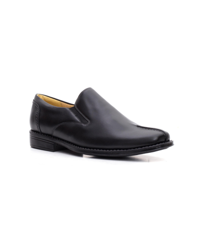 Sandro Moscoloni Men's Douglas Floating Center Seam Twin Gore Slip-on Loafer Shoes In Black
