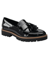 Bandolino Fillup Lug Sole Tassel Loafer In Black Patent