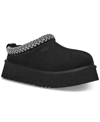 Ugg Tazz Platform Suede Braid Mules In Black