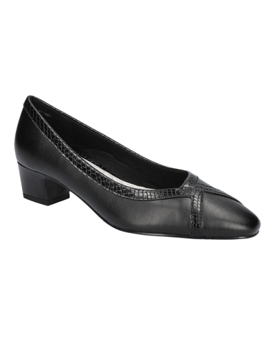 Easy Street Myrtle Womens Faux Leather Embossed Pumps In Multi