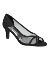 Easy Street Picaboo Womens Peep Toe Dressy Pumps In Black