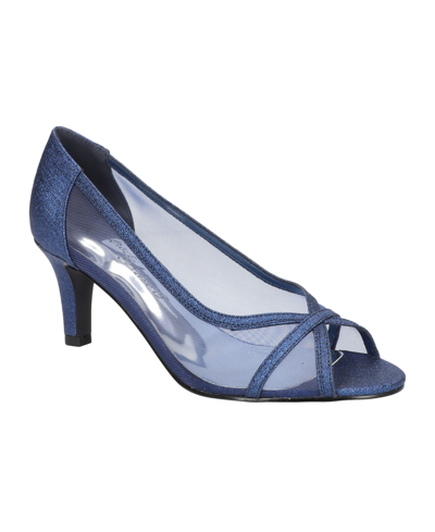 Easy Street Women's Picaboo Pumps Women's Shoes In Navy Glitter