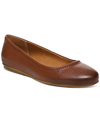 Zodiac Sonia Womens Slip-on Round Toe Ballet Flats In Cognac