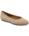 Zodiac Sonia Womens Leather Round Toe Ballet Flats In Sand
