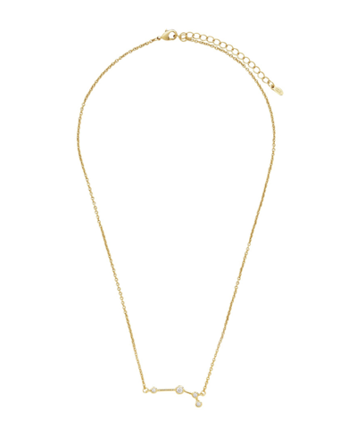 Sterling Forever Women's When Stars Align Constellation Necklace In 14k Gold Plate In Aries
