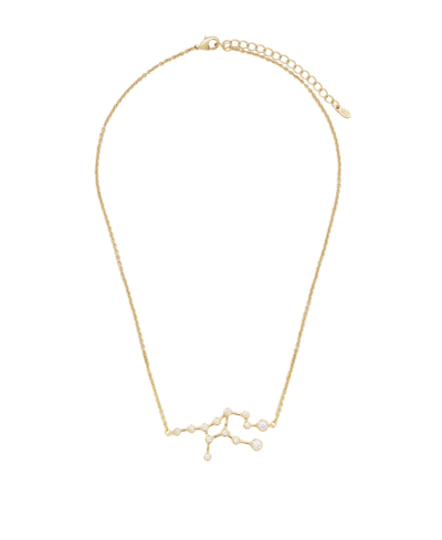 Sterling Forever Women's When Stars Align Constellation Necklace In 14k Gold Plate In Virgo
