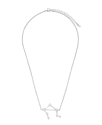 Sterling Forever Women's When Stars Align Constellation Necklace In Silver Plated In Libra