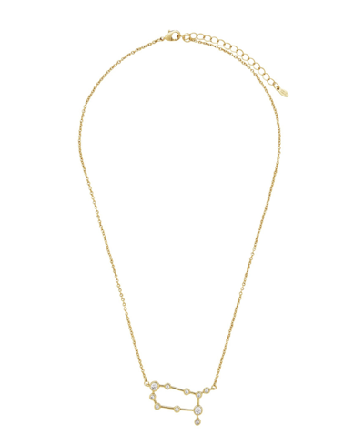 Sterling Forever Women's When Stars Align Constellation Necklace In 14k Gold Plate In Gemini