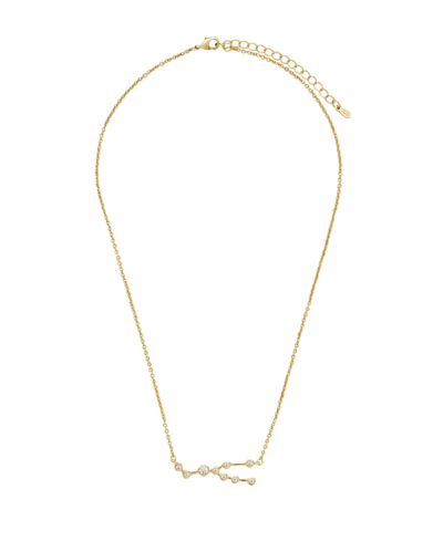 Sterling Forever Women's When Stars Align Constellation Necklace In 14k Gold Plate In Taurus