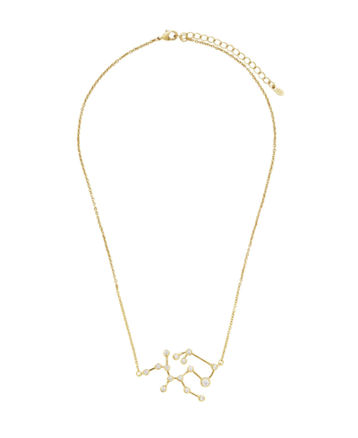 Sterling Forever Women's When Stars Align Constellation Necklace In 14k Gold Plate In Sagittarius