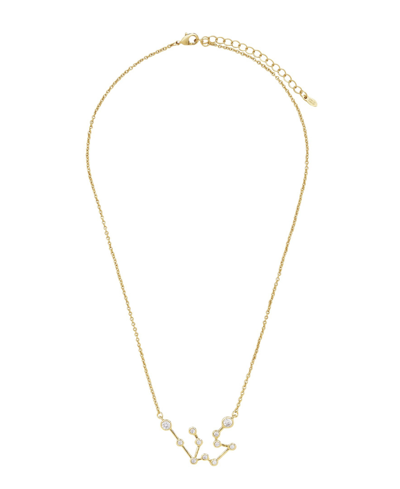 Sterling Forever Women's When Stars Align Constellation Necklace In 14k Gold Plate In Aquarius