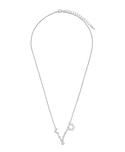 Sterling Forever Women's When Stars Align Constellation Necklace In Silver Plated In Pisces