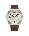 TIMBERLAND MEN'S BREAKHEART BROWN LEATHER STRAP WATCH 47MM