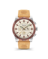 Timberland Fitzwilliam Multifunction Leather Strap Watch, 46mm In Wheat