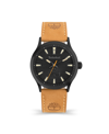 TIMBERLAND MEN'S TRUMBULL WHEAT LEATHER STRAP WATCH 45MM