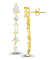 Macy's Multi Shape Dangling Earrings In 14k Gold Plated Sterling Silver In Gold Over Sterling Silver