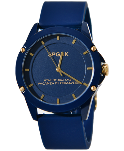 SPGBK WATCHES UNISEX SMITH BLUE SILICONE STRAP WATCH 44MM