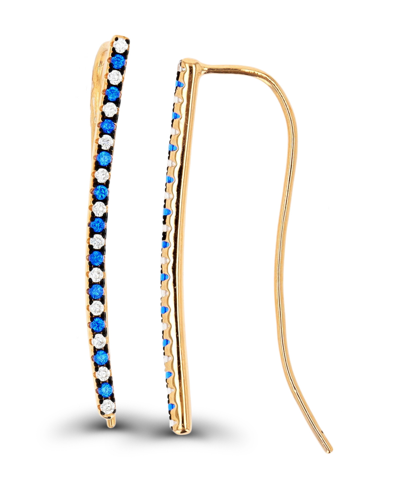 Macy's Fishhook Earrings In 14k Rose Gold Plated Sterling Silver