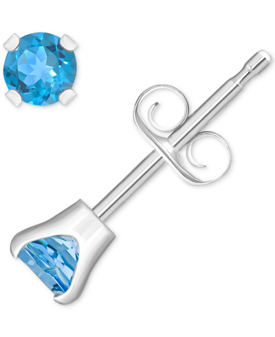 Macy's Rhodolite Garnet Stud Earrings (1/4 Ct. T.w.) In 14k White Or Yellow Gold (also In Citrine, Sky Blue In Blue Topaz,white Gold