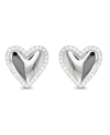 Macy's Heart Stud Earrings In 14k Gold Plated Or Sterling Silver In Sterling Silver