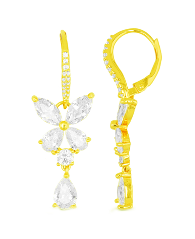 Macy's Dangling Earrings In 14k Gold Or Rose Gold Plated Or Sterling Silver In Gold Plated Sterling Silver