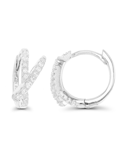 Macy's Overlapped Hoop Earrings In 14k Gold Plated Or Sterling Silver
