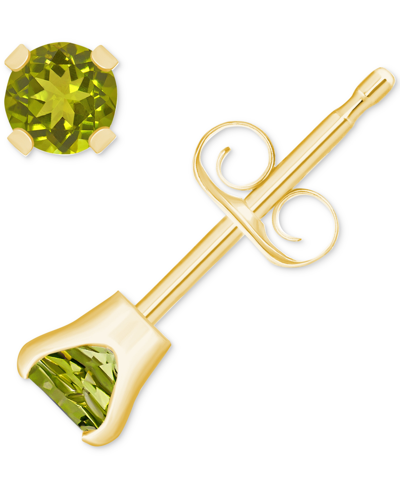 Macy's Rhodolite Garnet Stud Earrings (1/4 Ct. T.w.) In 14k White Or Yellow Gold (also In Citrine, Sky Blue In Peridot,yellow Gold