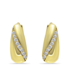 Giani Bernini Cubic Zirconia Huggie Hoop Earrings, Sterling Silver Or 18k Gold Over Silver In Gold Over Silver