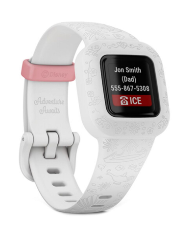 Garmin Girls Vivofit Jr. 3 Disney Princess White Silicone Strap Smart Watch 130-175mm