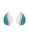 Giani Bernini Cubic Teardrop Huggie Hoop Earrings, Sterling Silver Or 18k Gold Over Silver In Gold Over Silver