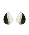Giani Bernini Cubic Teardrop Huggie Hoop Earrings, Sterling Silver Or 18k Gold Over Silver In Gold Over Silver