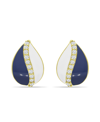 Giani Bernini Cubic Teardrop Huggie Hoop Earrings, Sterling Silver Or 18k Gold Over Silver In Gold Over Silver