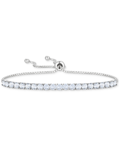 Macy's Lab-grown Opal Bolo Bracelet (4-1/2 Ct. T.w.) In Sterling Silver (also In Additional Lab-grown Gemst In Gold