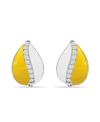 Giani Bernini Cubic Teardrop Huggie Hoop Earrings, Sterling Silver Or 18k Gold Over Silver In Sterling Silver