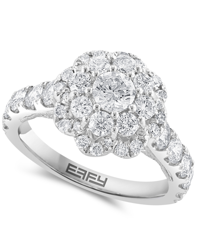 Effy Collection Effy Diamond Cluster Engagement Ring (1-7/8 Ct. T.w.) In 14k White Gold