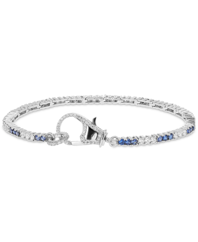 Macy's Cubic Zirconia Link Bracelet In Sterling Silver
