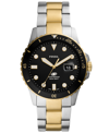 Fossil Blue Two-tone Stainless Steel Bracelet Watch, 42mm In Two-tone