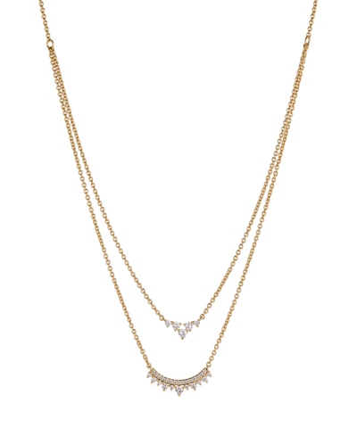 Ava Nadri Layered Two Row Necklace In Gold-tone