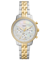 Fossil Women's Neutra Two-tone Stainless Steel Bracelet Watch, 36mm In Two-tone